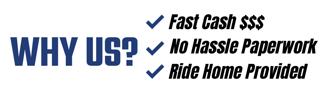 Why choose The Buy Center — fast payment, No Hassle Paperwork, Ride Home Provided